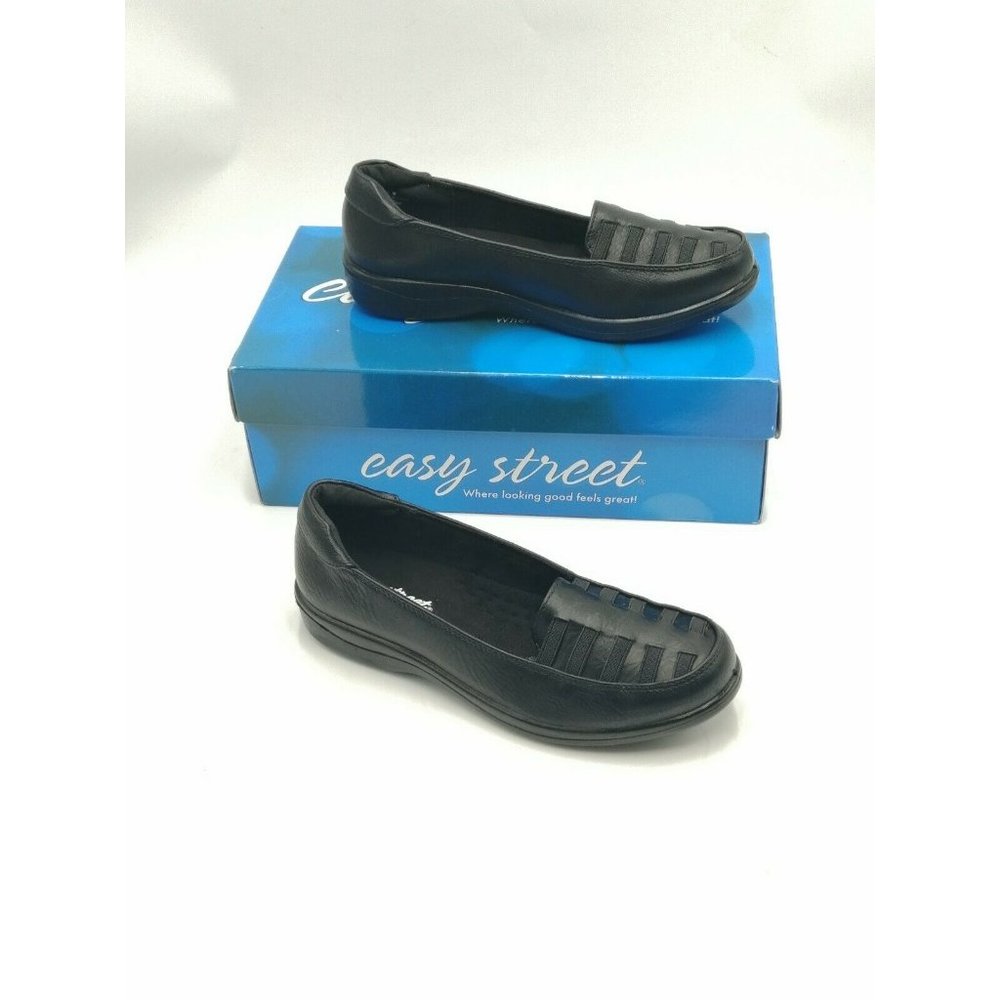 Easy Street Genesis Comfort Loafers Black Slip On Flats Women’s 6N NIB